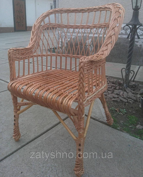 Плетене крісло медове Київ - фото 5