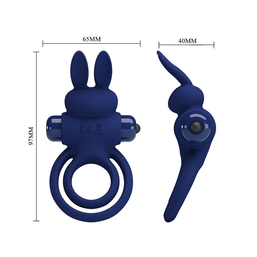 Ерекційне кільце з вібрацією PRETTY LOVE Powerful ring, 10 vibration functions Sex Aura Київ - фото 4