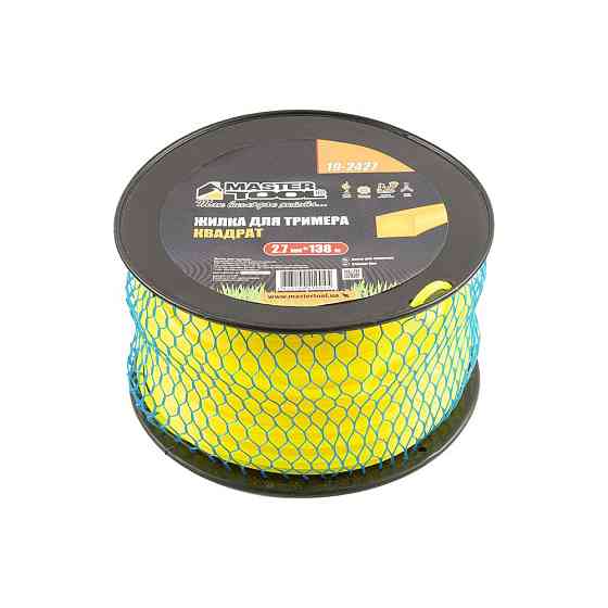 Волосінь для тримера MASTERTOOL КВАДРАТ 2,70 мм 138 м котушка 19-2427 Рівне