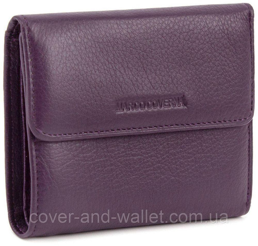 Маленький фіолетовий гаманець для жінок із натуральної шкіри Marco Coverna MC-2047 Київ - фото 1