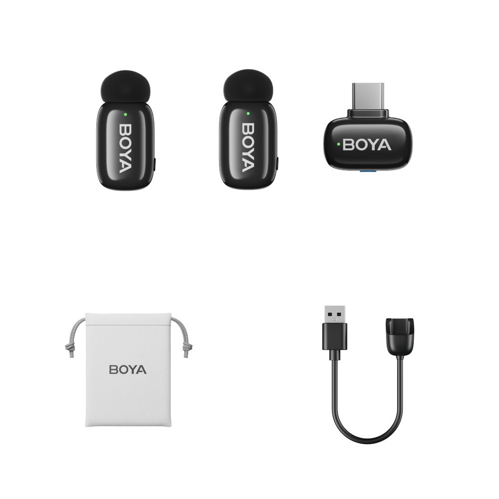 Мікрофон подвійний бездротової міні для телефону Type-C Boya Mini-23 SBR Київ - фото 4