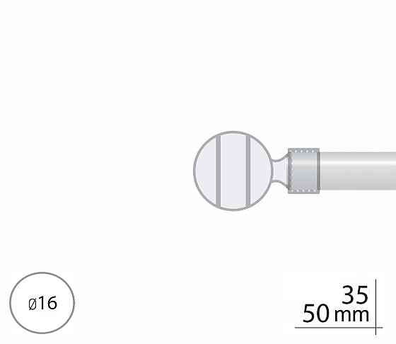 Закінчення для карнизу Orvit ПАОЛА 16 мм ОНІКС Львів
