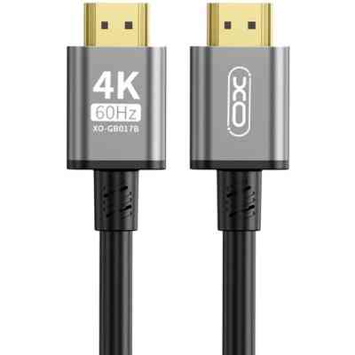 Кабель мультимедійний HDMI to HDMI 5.0m v2.0 black XO (GB017B-HDMI.tranish) Вінниця