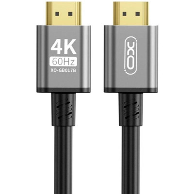 Кабель мультимедійний HDMI to HDMI 5.0m v2.0 black XO (GB017B-HDMI.tranish) Вінниця - фото 1