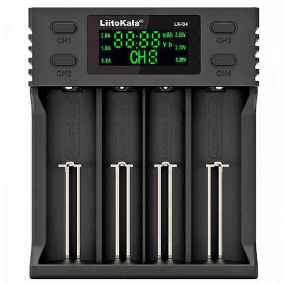 Зарядний пристрій LiitoKala Lii-S4, 4x(Lion/LiFePO4/NiMH/NiCd), Auto Polarity, Display (Lii-S4) Киев
