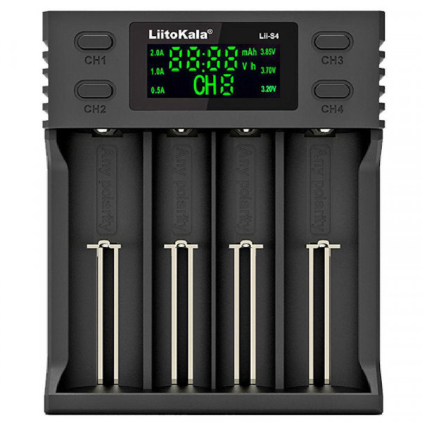 Зарядний пристрій LiitoKala Lii-S4, 4x(Lion/LiFePO4/NiMH/NiCd), Auto Polarity, Display (Lii-S4) Київ - фото 1