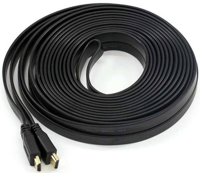 Кабель HDMI M - M, 5.0 м, V1.4, 4K 60Hz, плаский, чорний Винница - изображение 1