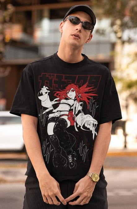 Футболка для мальчика аниме Гакхиакута Томе Джапанесе Танкобон оверсайз (рост от 165 до 180 ) Черний AnimeJ0923m Днепр - изображение 2