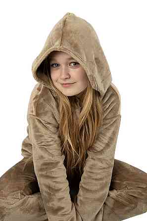 Пижама подростковая,  теплая, кофейная велсофт, топ Киев