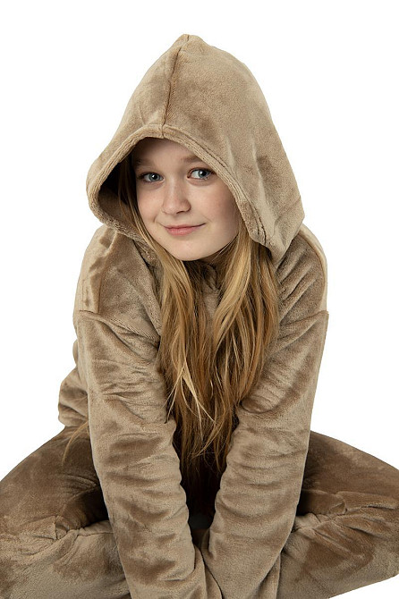 Піжама підліткова, тепла, кавова велсофт, топ Київ - фото 4