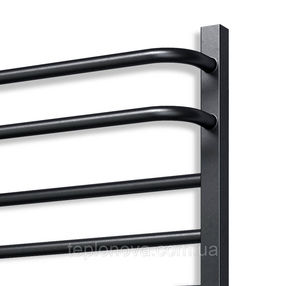 Полотенцесушитель водяной нержавеющий Грандис 500х1200, чёрный муар Черновцы - изображение 3