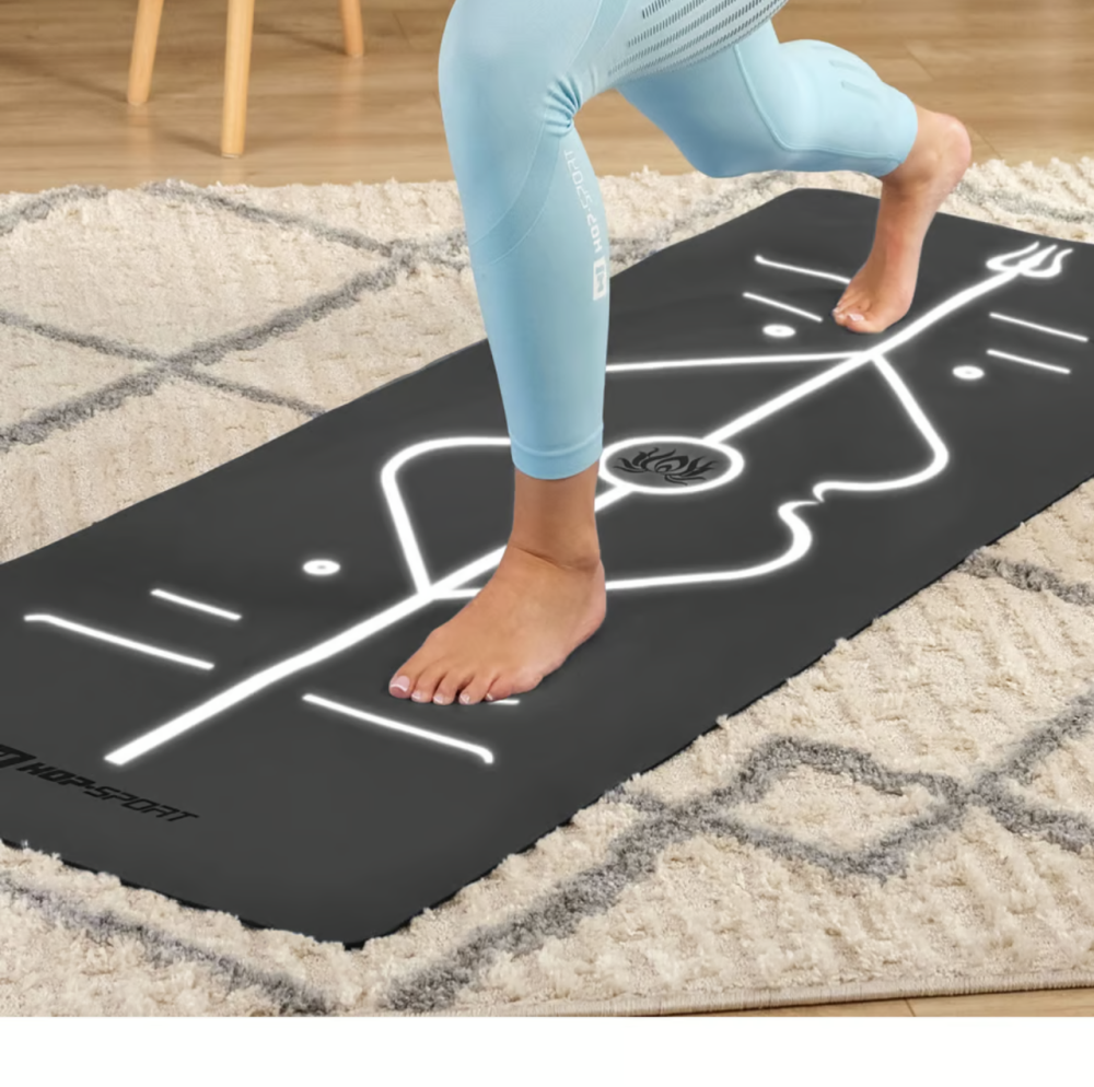 Йога-мат Hop-Sport PU 0,5см 183 x 68см HS-P005GM чорний Київ - фото 9