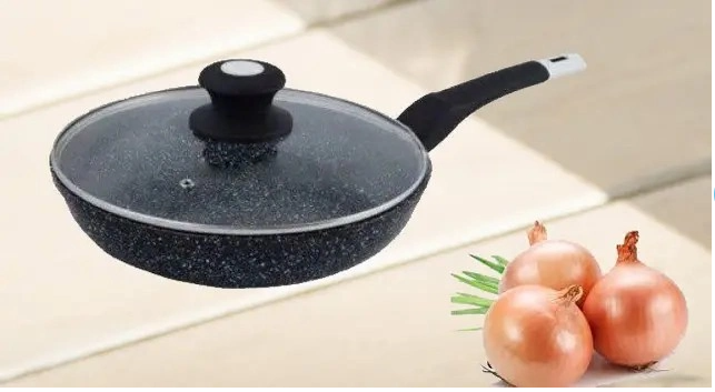 Сковорода UNIQUE UN-5143 20 см с крышкой/гранит темный Одесса - изображение 4