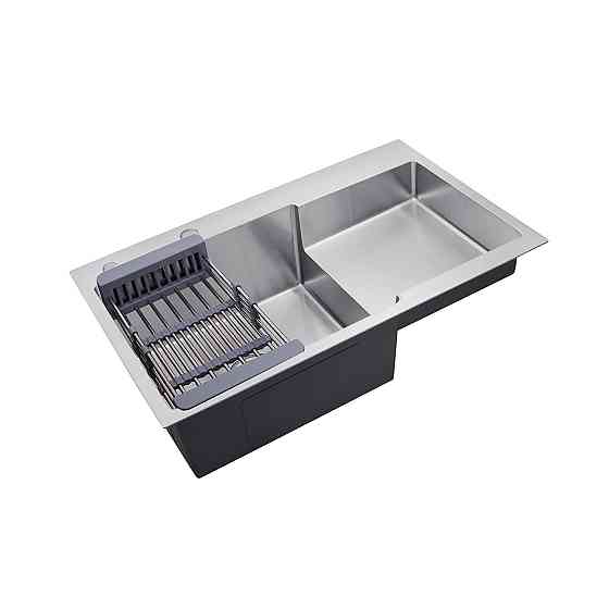 Кухонная мойка с нержавеющей стали Kroner KRP Gebürstet - 7848LHM (3/1 мм) Киев