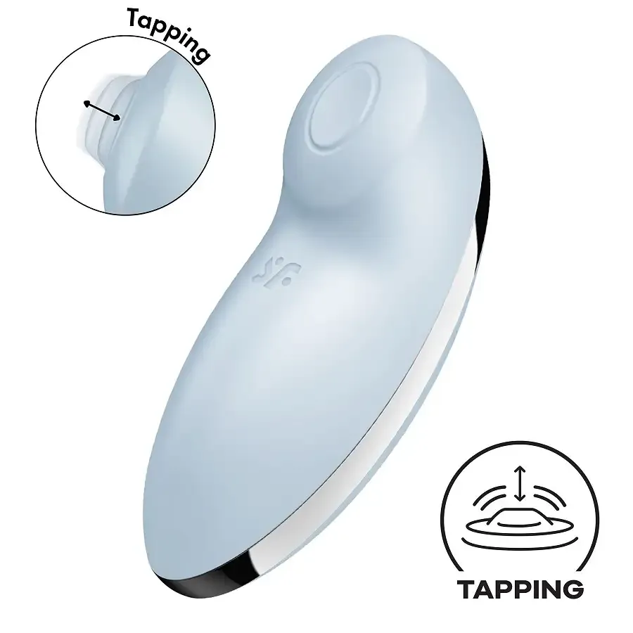Вібростимулятор-пульсатор Satisfyer Tap & Climax 2 Blue Львів - фото 1