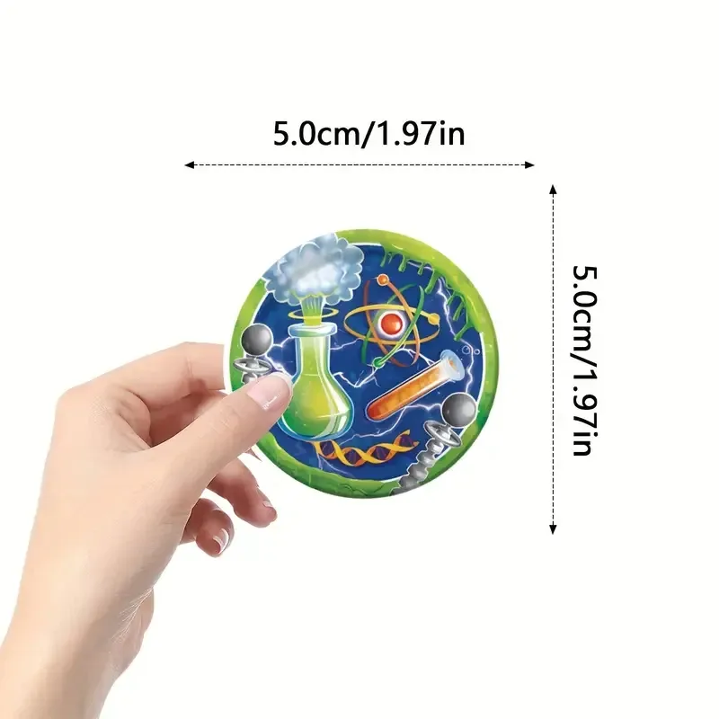 Набор научных наклеек 50 шт – виниловые стикеры Science для лаборатории, дневника, ноутбука, скрапбукинга Киев - изображение 8