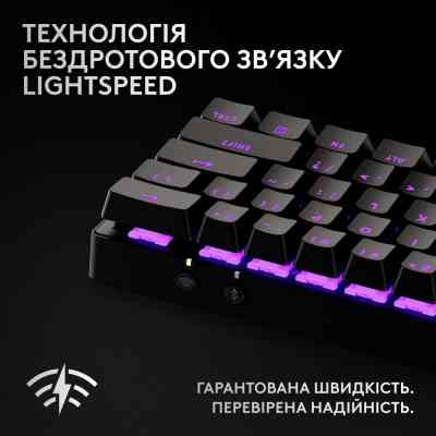 Клавіатура Logitech G Pro X 60 Lightspeed GX Tactile Wireless/Bluetooth UA Black (920-011911) Вінниця