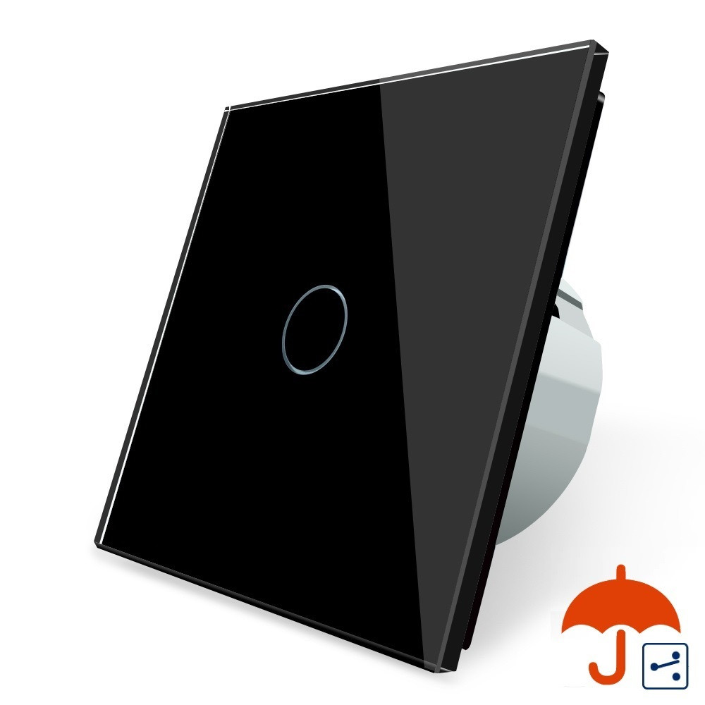 LIVOLO Сенсорний прохідний/перехресний вуличний вимикач Вологозахищений 1 сенсор Livolo чорний Коломия - фото 1