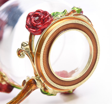 Чашка ПОДАРОЧНАЯ 320 мл стакан в металлическом подстаканнике с ложечкой Синяя РОЗА, Подарочная упаковка Кременчуг - изображение 4