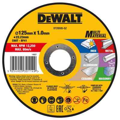 Круг відрізний DeWALT MULTI-MATERIAL, 125x1x22,23мм (DT20595) Вінниця