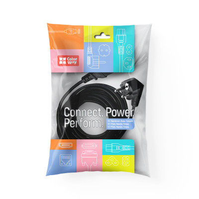 Кабель питания C13 1.8m black ColorWay (CW-CBP082-BK) Винница - изображение 9