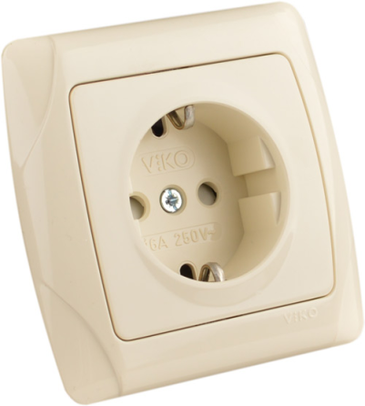 CARMEN Розетка с заземлением крем Viko Харьков