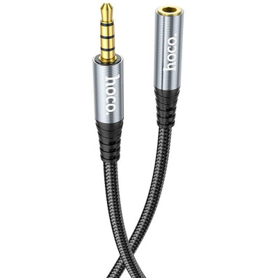 Кабель мультимедійний 3.5mm M to 3.5mm F 2.0m Gray HOCO (6931474762160) Вінниця - фото 5