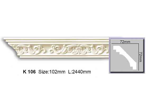 Карниз с орнаментом полиуретановый Harmony K 106 Днепр