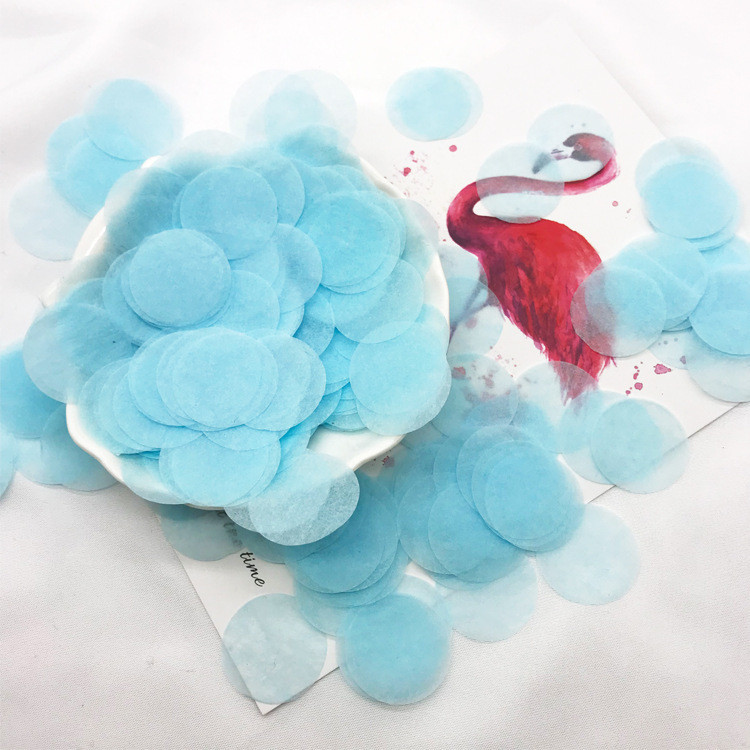 Конфетті кружечки із паперу 10 г 25 мм блакитний Київ - фото 2