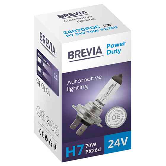 Галогенова лампа Brevia H7 24V 70W PX26d Power Duty CP Київ
