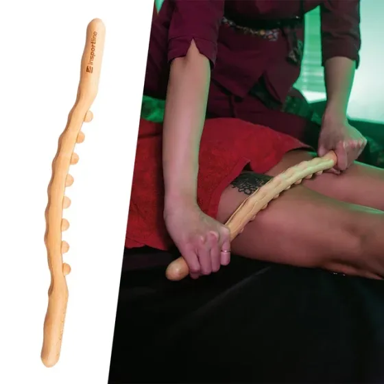 Дерев'яна масажна палиця з виступами inSPORTline Jarosa 200 Київ