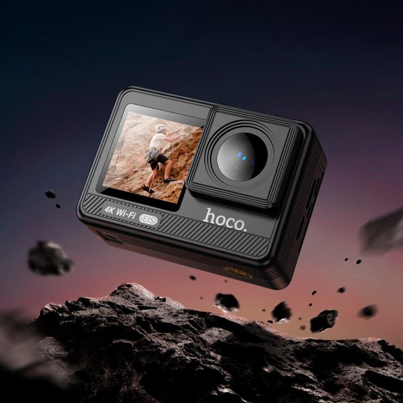Екшн камера HOCO DV102 4K anti-shake sports camera Black Київ - фото 8