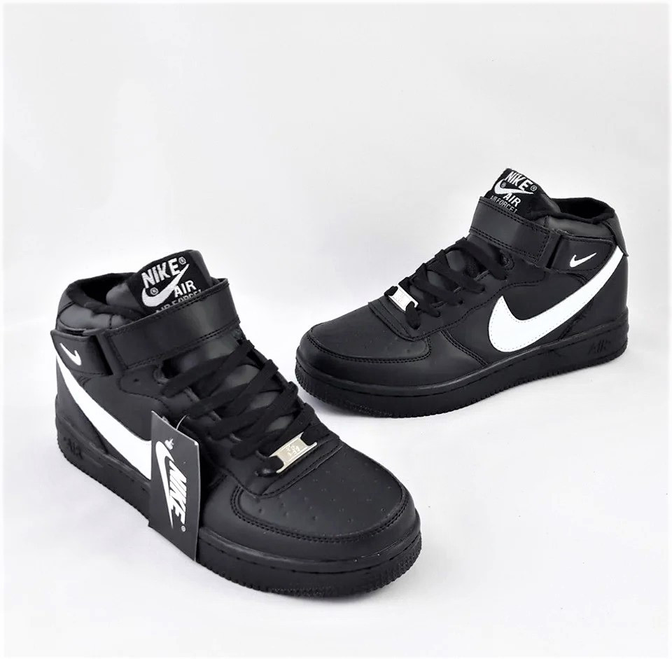 Кроссовки Nike Черные Высокие Мужские Найк Форсы (размеры: 45) Видео Обзор Днепр - изображение 9