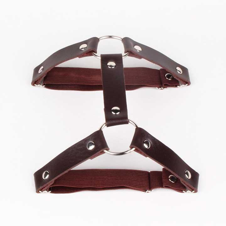 Гартер на одну ногу - Коричневый – Садо-мазо Винница - изображение 1