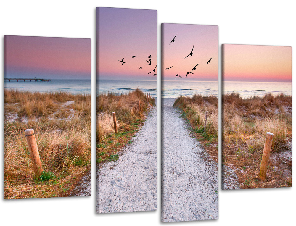 Модульна картина в спальню, вітальню Пісочний пляж Art-617_4 105 x150 см Київ - фото 1