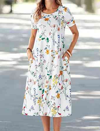 Женское платье летнее с цветочным принтом 2XL разноцветный Киев