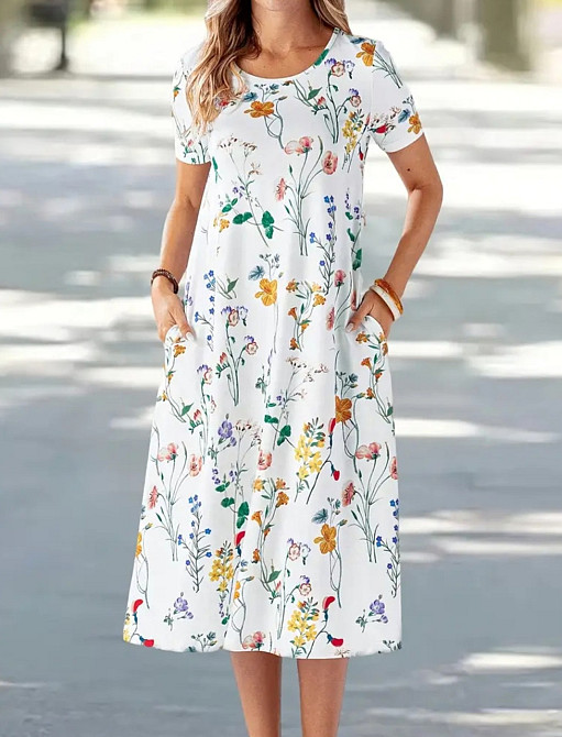 Женское платье летнее с цветочным принтом 2XL разноцветный Киев - изображение 1