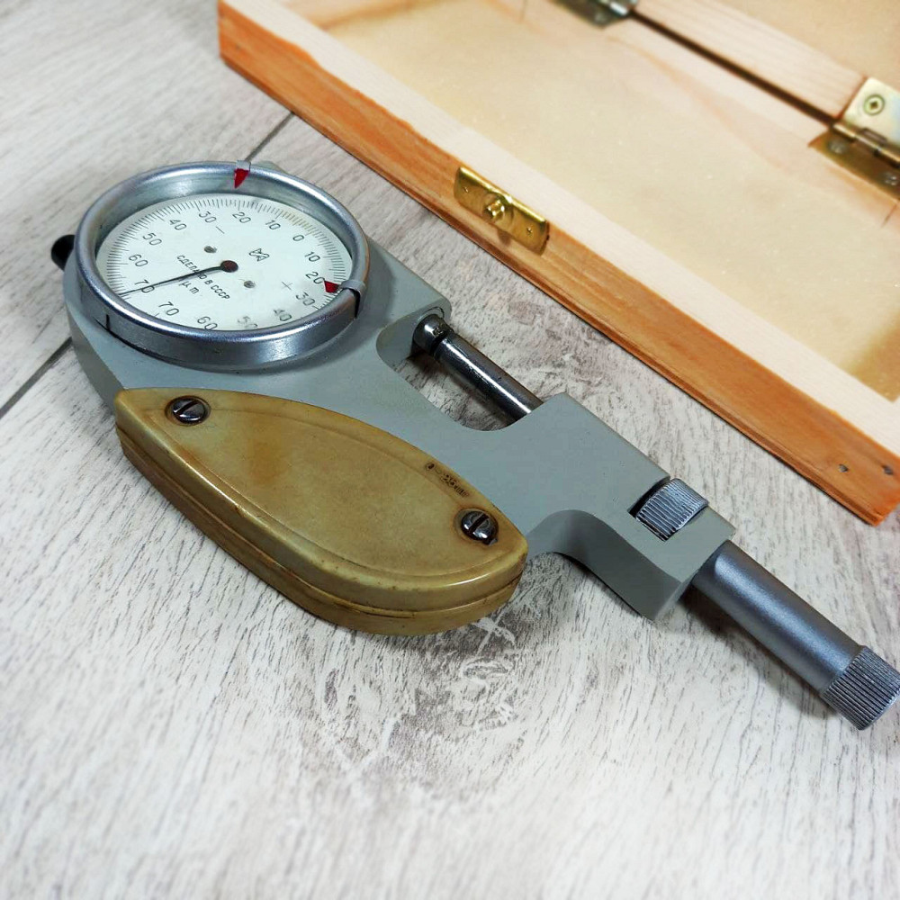 Скоба важільна УРП 0-25 0,001 мм СРСР Харків - фото 6