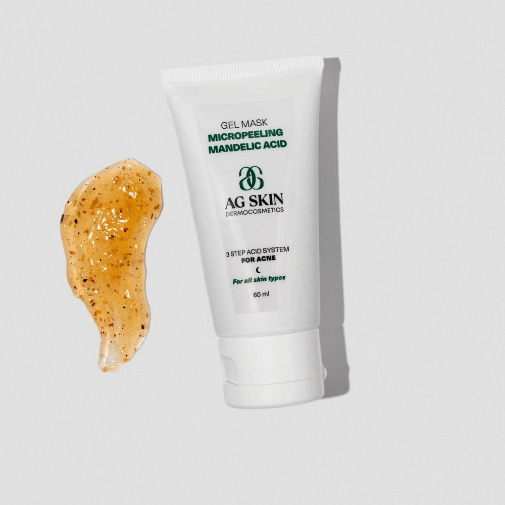 Гель-маска микропилинг с миндальной кислотой Gel mask micropeeling mandelic acid AG Skin 250 мл Днепр - изображение 2
