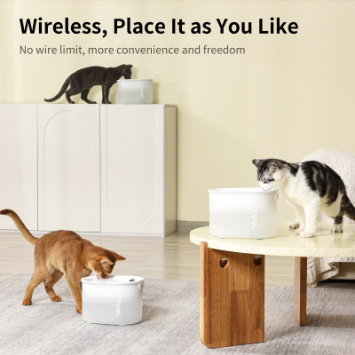 Универсальная посуда для животных Uahpet Поилка Glow Wireless Pet Fountain (UYSJ05QD) Винница - изображение 11