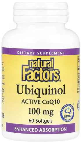 Убіхінон q10 Natural Factors Ubiquinol CoQ10 100mg 60 капс Київ - фото 1