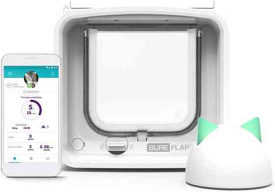 SureFlap смарт мікрочипні розумні дверцята для котів з WiFi RFID-мітки мобільне керування вуличні мі Київ
