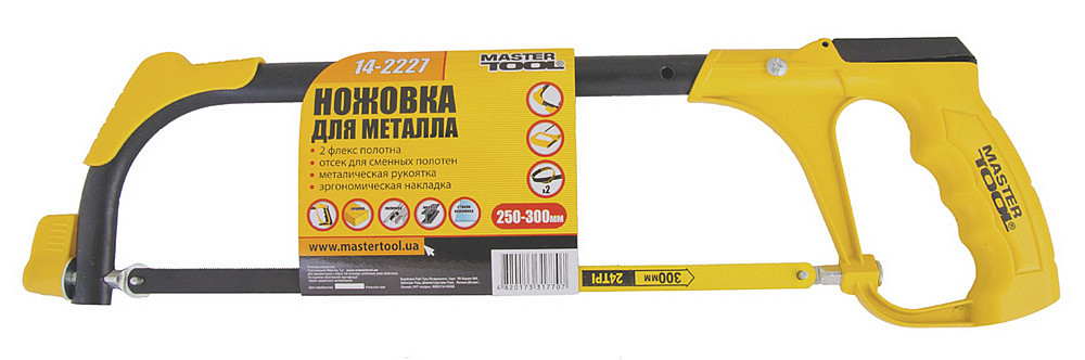 MASTERTOOL Ножівка по металу MASTERTOOL 250-300 мм з металевою ручкою ергономічна накладка конт Коломыя - изображение 4