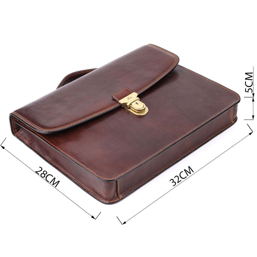 Чоловічий портфель з натуральної шкіри Tony Perotti 20896_1 (8091 moro) Коричневий Київ - фото 3