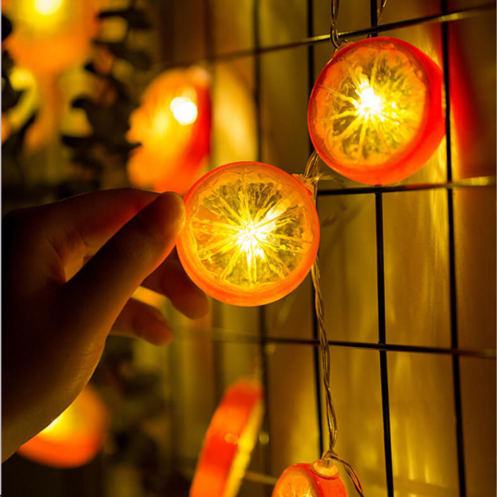 Світлодіодна Гірлянда Апельсини 1.5м 10 лампочок для декору, оформлення подарунків та різдвяних інсталяцій Одеса - фото 2