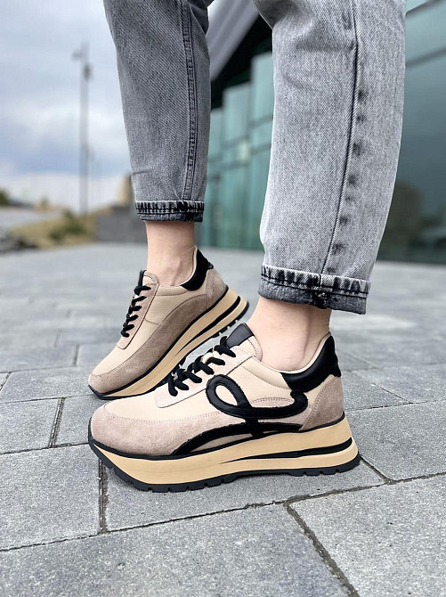 Phany Кросівки жіночі PHANY P0409147 капучіно (весна-осінь, шкіра+замша натуральна) (5003) Коломия - фото 4