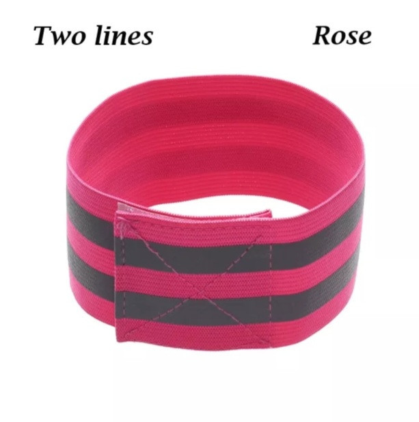 Светоотражающий браслет на одежду с двумя полосками 33 на 5 см розовый Киев - изображение 1