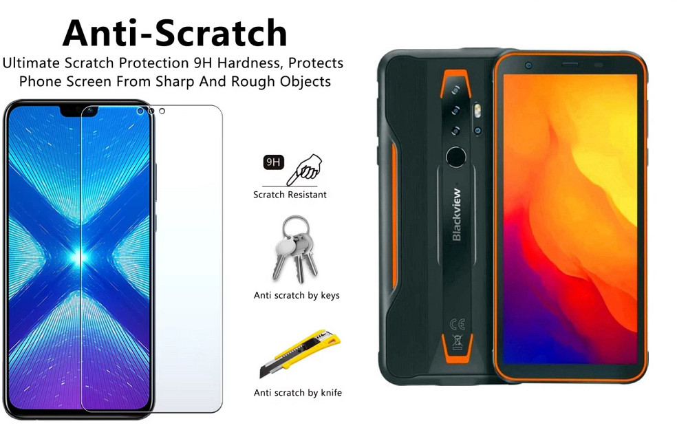 Захисне скло NeoGlass для Blackview BV6300, BV6300 Pro – надпрозоре та стійке Київ - фото 1