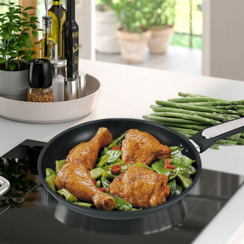 Сковорідка d22см скляна кришка а/п Quan Tanium MR-1207-22 Maestro Житомир - изображение 7