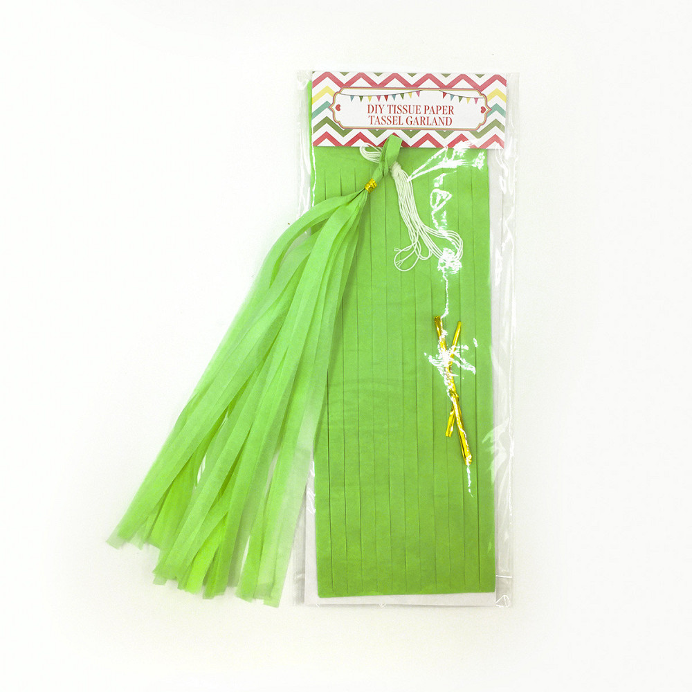 Пензлики тасел паперові гірлянди 5 шт 35 см салатовий Київ - фото 2